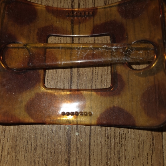 Vintage Tortoise Shell Hair Slide with Stick Closure Hair Clip - Picture 3 of 3